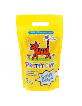 Наполнитель Pretty Cat "Супер белый", комкующийся с лавандой, 2 кг